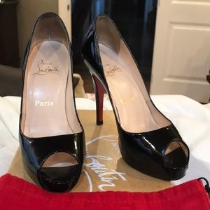 Christian Louboutin peep toe heels